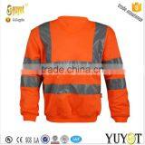 Hi-Vis Pure Cotton Orange Reflective Tape Workwear Sweatshirt thumbnail-1