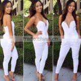 Long Jumpsuit Backless Off Shoulder Bodysuit Women Sleeveless thumbnail-3