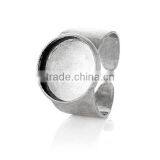 Copper Rings Blanks Round Disc Antique Silver Cabochon Settings 17.9mm Ring Setting thumbnail-1