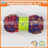 China Knitting Yarn Supplier Hot Wholesale Oeko-tex Standard Quality 100 Polyester Spun Ladder Yarn for Knitting Scarf thumbnail-4