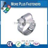 Made in Taiwan Stainless Steel Strong Stainless Steel Hose Clamps Thin Hose Clamp Amercian Type thumbnail-1