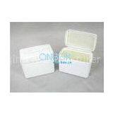White Cardboard and PVC Leather Cosmetic Case With Zipper and Handle thumbnail-1