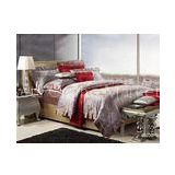 Bright Brown Elegant Floral Luxury Silk Bed Sets Lace Queen and King