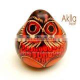 Handmade Peruvian Owls Made of Carved Gourd thumbnail-1