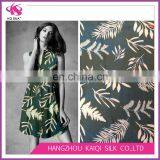 Leaf Digital Printing Silk CDC 100% Pure Silk Crepe de Chine Fabric