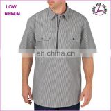 Casual half zip Men's Clothing Work Wear Shirt Men Dress Shirt