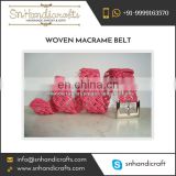 Hot Pink Stylish Boho Western Woven Macrame Belt