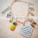 2017 Personalized Charm Bracelet Customized Charm Bracelet my Favorite Things Gifts for Her Sister Gift Graduation