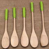 Wooden Spoons,Made of Chinese Cherry,with PVC Handle