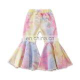 RTS Tie Dye Pants Flare Stretch Pant Baby Bell Bottoms thumbnail-6