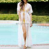 Lace Cover up Beach Dress Swimwear Cover up Women Bathing Suit Cover Ups Kaftan Beach Sarong 2019 Robe de Plage Beachwear thumbnail-2