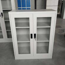 Half Height Swing Open Glass Door Storage File Cabinet Powder Coating Surface thumbnail-3