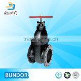 Dn250 Flanged Gate Valve Cad Drawings Dimensions thumbnail-2