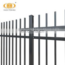 Factory price powder coated black metal square tube rod iron fence design