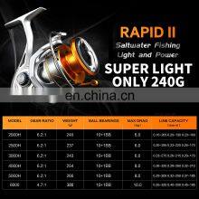 Новая спиннинговая рыболовная катушка 10+1BB 2000-6000 с углеродно-волоконной тормозной системой и сверхлегким шпулем из алюминия, обработанным на ЧПУ thumbnail-3