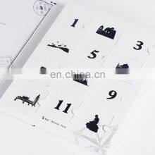 Custom Label World Map Book Shape Chocolate Truffle Advent Calendar Packaging Box thumbnail-2