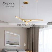 Popular Magnificent Decoration Indoor Gold PC Aluminum Iron Modern Living Room LED Pendant Lamp thumbnail-4