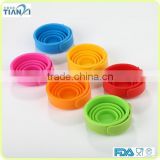 Silicone Folding Cup with Plastic Handle Ring