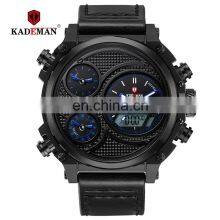 KADEMAN K156 Own Brand Mens Double Display Watches Chronograph Luminous Calendar Fashion Led Digital Mens Waterproof Watches