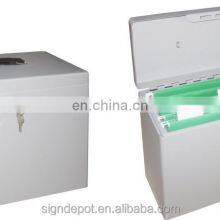 WELDON Portable Locking Steel Security Office File Box thumbnail-2