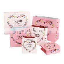 Hot Sale High Quality Customized Fashion Floral Elegant Shopping Gift Paper Tote Bags Thank You Paper Bags With Printed Logo thumbnail-1