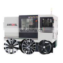High Precision AWR28SL Slant Bed Diamond Cutting Automatic Alloy Wheel CNC Lathe Machine thumbnail-2