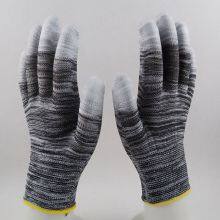 Polyester Knitted PU Fingers Coated Safety Work Gloves thumbnail-5