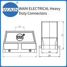 Wain Heavy-duty Connector Resistant to Corrosion, H24b-mteh-4b-m32, Rectangular Connector With 24b Metal Housing, Aviation Plug thumbnail-3