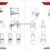 Antique Hair Salon Furniture Supplies,4-face Two Sides Led Makeup Dressing Salon Mirror Table thumbnail-3