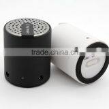 Custom White / Black Speaker Bluetooh Cylinder Protable Mobile USB Bluetooh Speaker Quality Choice