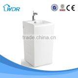 One Piece Floor Standing Hotel Ceramic Brand New First Rank Basin thumbnail-3