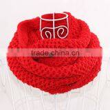 Professinal Selling Fashion Trendy Hot Red Circle Loop Scarf Women thumbnail-1