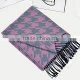 Wholesale Fashion Swallow Gird Pattern Women Warm Wool Winter Shawl thumbnail-4