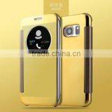 Shockproof Selectroplating Smart Intelligent Flip Cover Business Mirror Phone Case for Samsung s7 / S7edge thumbnail-4
