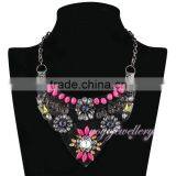 Bohemia Design Gold Plated Color Stones Choker Fashion Necklace thumbnail-6