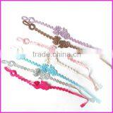 FL0934 Fashion Pirate Skull Lace Friendship Bracelet thumbnail-1