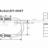 China Supplier For Sale Steel Zinc Plated 316 304 U-Bolt With Nut Hardware Carabiner Rigging Screw Galvan thumbnail-3