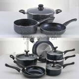 2016 New Milk Black Non-stick Coating Cookware Set Best Selling Well Cookingware Sets