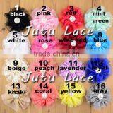 New Hot Sale!! 16 Colors Double White Gauze Lace Headdress Flower Lace Pearl Flower Europe and the United States Children Tire