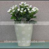 Garden Plant Pot, 4 Pcs Set, 4 Colors Set, 13.5cm Dia, Stoneware Glaze thumbnail-3