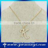 2016 fashion unique design letter K pendant necklace jewelry P0002