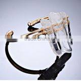 Quartz Crystal Druzy Stones Wire Fixed Cuff Bracelet thumbnail-5