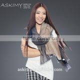 China Fashion Cashmere Silk Scarf Printed Women 100% Cashmere Scarf