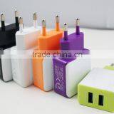 Dual EU US 5V 2A plug USB Wall Charger Adapter For iPhone 4 5 6 For Samsung