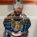 Empty Colorful Blue Crystal Perfume Bottle thumbnail-1
