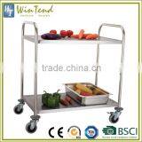 Catering equipment food transport trolley, smooth mobile hotel food trolley
