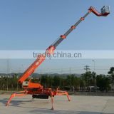 crawler-mounted spider boom lift with diesel engine