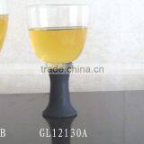 Handmade Black Colour Stem Glass White Wine Glass thumbnail-2
