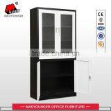 High Quality up Glass Door and Down Metal Door Filing Cabinet thumbnail-6