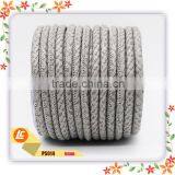 Silver 6mm Real Customized Snakeskin Leather Cord for Fashion Bracelets thumbnail-3
